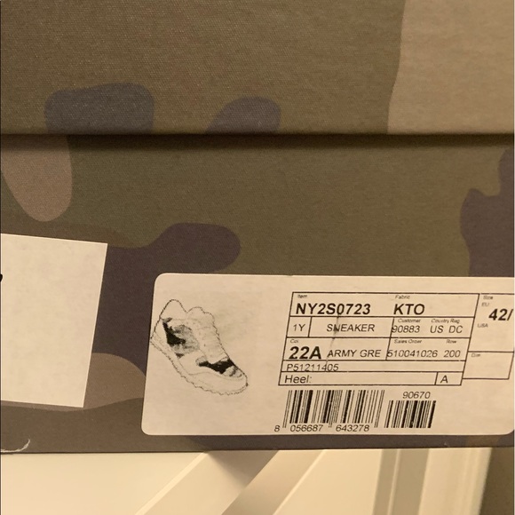 Valentino Men’s Camouflage Sneakers - Picture 4 of 5